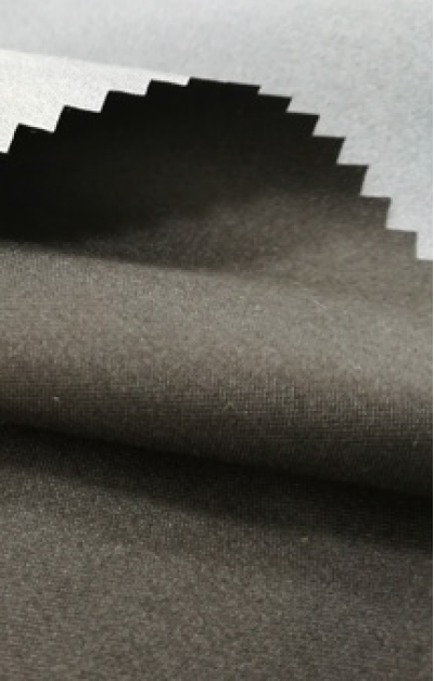 JS-DGAI  斜紋磨毛桃皮絨PU白  戶外防水塗層布料 沖鋒衣棉服裝面料 細節-2